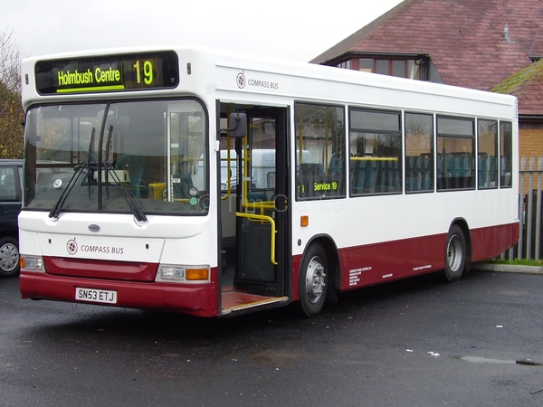 Transbus Dart SN53ETJ after repainting into Compass Bus livery