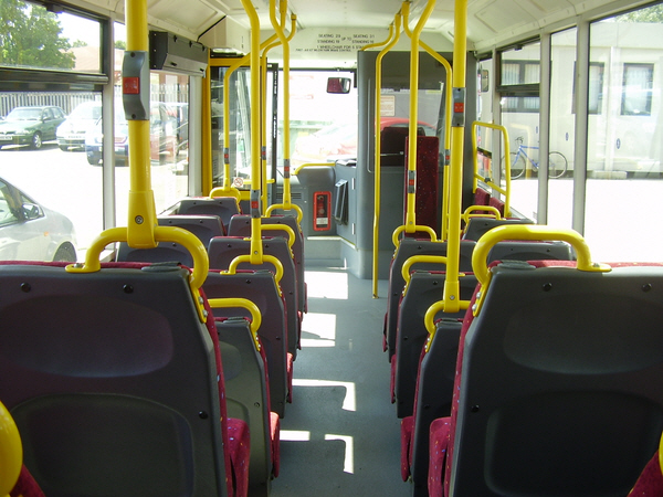 Interior of Optare Solo MX06ACY looking forward