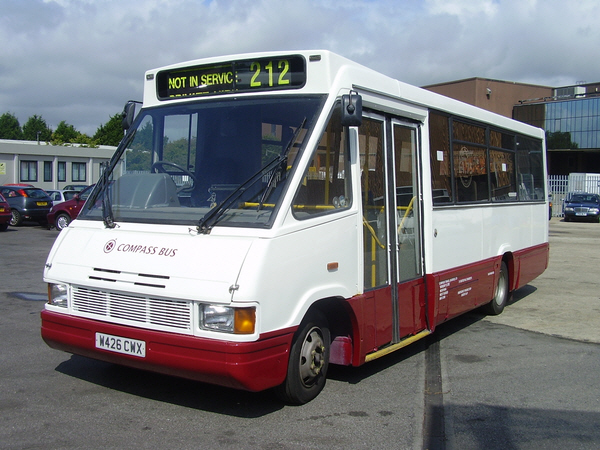 Optare MetroRider W426CWX after repainting into Compass livery