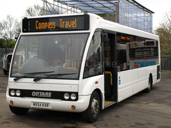 Optare Solo MX54KXR after fitting of digital destination screens